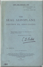 Fairey Seal Aircraft Technical Manual -  Air Publication 1465 , Volume 1, 1934