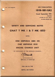 Folland Gnat  Aircraft  Safety Service Notes Manual