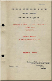 Vickers Valiant B Mk.2   Aircraft  Pilot's Notes Manual