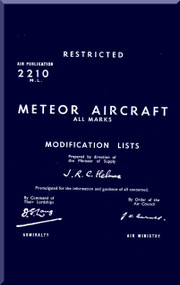 Gloster Meteor 7 Aircraft Modification List Manual -