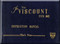Vickers Viscount 802  Aircraft  Pilot's Notes Manual