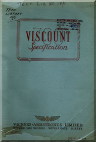 Vickers Viscount 700 Aircraft  Specification Manual