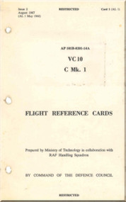 Vickers VC-10 C Mk 1 Aircraft  Flight Reference Card Manual  