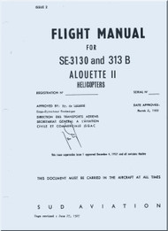  Sud Aviation / SNCASE / Aerospatiale SE 3130 SA-313 B Alouette II Helicopter Flight Manual Rev. 2.8 - 1995