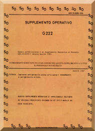 Aeritalia / FIAT G-222 Aircraft Flight  Supplement Manual, Supplemento Operativo ( Italian Language ) AER  1C-G222-5-51 , 1982