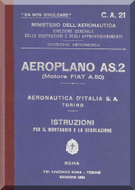 Fiat /   Aeronautica D'Italia  S.A.  AS.2  Aircraft Maintenance Manual