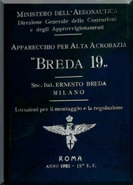 Breda Ba 19 Aircraft Erection and Maintenance Manual,  Istruzioni per il Montaggio  e la Regolazione ( Italian Language ) , -1931
