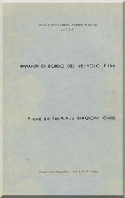 Piaggio P.166   Aircraft Flight System Training   Manual,  ( Italian Language ) - 1968
