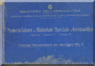 IMAM Ro.5 Aircraft Illustrated Parts Catalog  Manual, Catalogo Nomenclatore ( Italian Language )