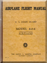 Glenn Martin 404 Flight  Manual US Cost Guard 1958