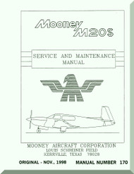 Mooney M.20 S Aircraft Service Maintenance Manual - 1998