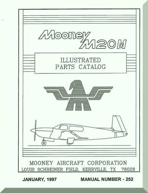 Mooney M.20 M Aircraft Illustrated  Part Manual - 1987