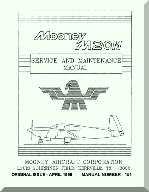 Mooney M.20 M Aircraft Service Maintenance Manual - 1999