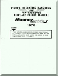 Mooney M.20 J Aircraft Pilot's Handbook Manual - 1978