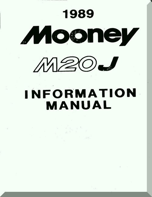 Mooney M.20 J Aircraft Information  Manual - 1989