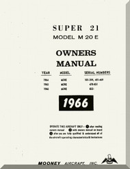 Mooney M.20 E Aircraft Owner Manual  - 1966
