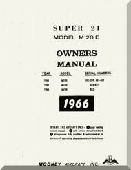 Mooney M.20 E Aircraft Owner Manual  - 1966