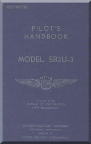 VOUGHT Sikorsky SB2U-3 Vindicator Aircraft Flight Handbook Manual