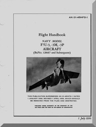 Vought F7U-3 Aircraft Pilot's Handbook Flight Manual 01-45HFD-1