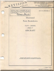 Vought F4U-7 Illustrated Parts  Breakdown  , AN 01-45HDB-4 , 1953