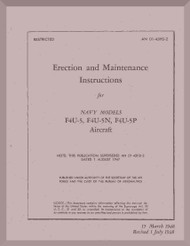 Vought F4U-5,-5N,-5NL-5P   Erection & Maintenance Instructions AN 01-45HD-2 , 1948 