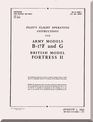 Boeing B-17 F  & G Aircraft Pilot's Flight Operating Instructions  Manual -  AN 01-20EF-1 ,   1943