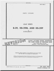 Boeing B-29 , KB-29M, KB-29P Aircraft Parts Catalog  Manual -  T.O. 01-20EJ-4 ,   1944