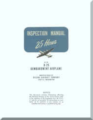 Boeing B-29  Aircraft  Inspection  Manual - 25 Hour  ,   1945