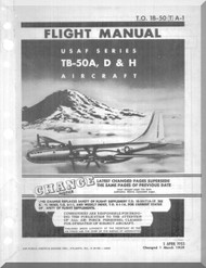 Boeing TB-50 A  D  H Aircraft  Flight Operating Instructions Manual -  T.O. 1B-50(T)A-1 ,   1953