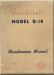 Beechcraft  D 18 Aircraft Maintenance Manual  