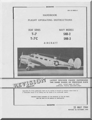 Beechcraft AT-7 SNB-2-3  Aircraft  Flight Handbook  Instruction Manual - 1944 