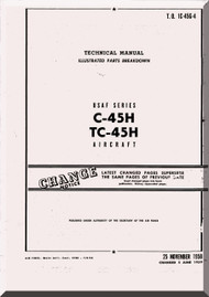 Beechcraft C-45 H TC-45 H   Aircraft  Illustrated Parts Breakdown Manual -  T.O. 1C-45G-4- 1958