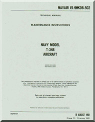 Beechcraft T-34 B  Aircraft  Maintenance  Manual - , 1958