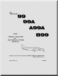 Beechcraft 99 & 99 A Aircraft  Wiring Diagram and Electrical System  Manual -   1969
