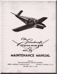 Beechcraft  Bonanza 35 Aircraft  Maintenance  Manual -  May 1949