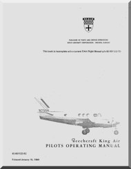 Beechcraft King Air Aircraft Pilot Operating Manual 1969