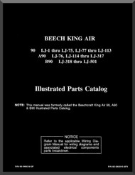 Beechcraft King Air 90 A90 B90 Aircraft Illustrated Parts Catalog Manual 