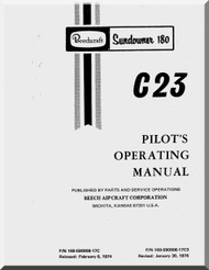 Beechcraft  Sundowner 180 C 23  Aircraft  Pilot Operating Manual 