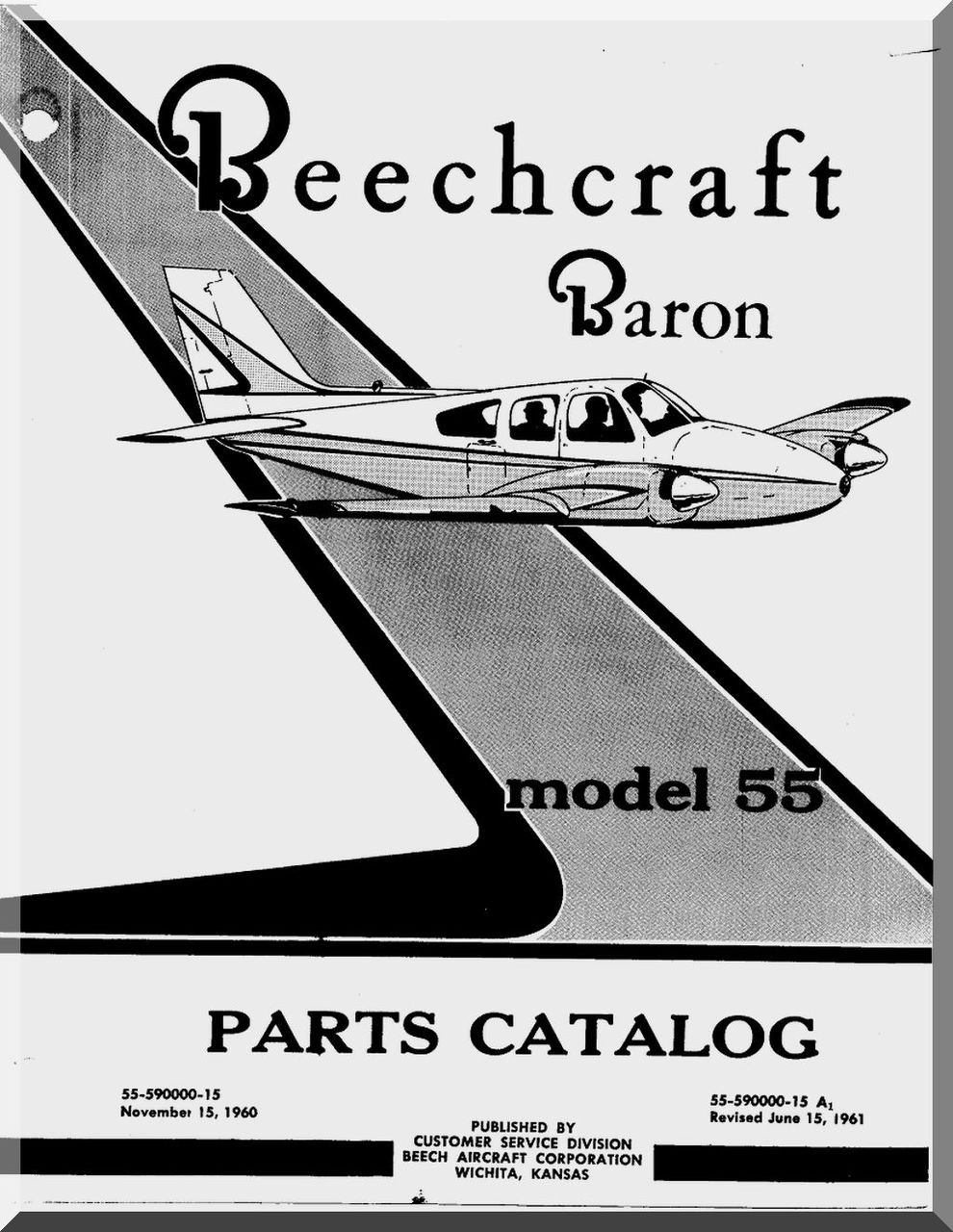 Beechcraft Baron 55 Aircraft Parts Catalog Manual - 1961 - Aircraft ...