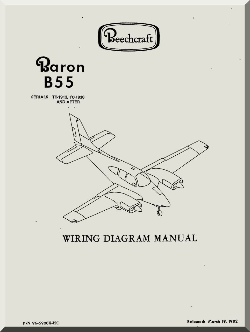 Beechcraft Baron B 55 Aircraft Wiring Diagram Manual