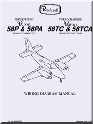 Beechcraft Baron  58 P PA TC TCA  Aircraft Wiring  Manual  - 1981