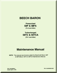 Beechcraft Baron  58 P PA  TC TCA  Aircraft Maintenance  Manual