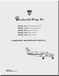 Beechcraft King Air 90 thru E90 Aircraft Component Maintenance Manual 