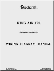 Beechcraft King Air F 90 Aircraft Wiring Diagram Manual - 1996