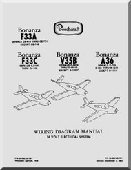 Beechcraft Bonanza Aircraft  Wiring Digram  Manual -1982