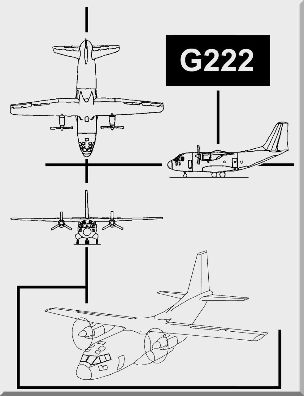 Aeritalia / Fiat G-222 Aircraft Flight Manual, ( English Language ) Anaac.  1C-G22-1 - Aircraft Reports - Aircraft Manuals - Aircraft Helicopter  Engines Propellers Blueprints Publications