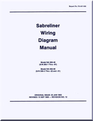 Sabreliner NA 265 -40 -60  Aircraft Wiring Diagram Manual -  Report No. NA-67-103 - 1963