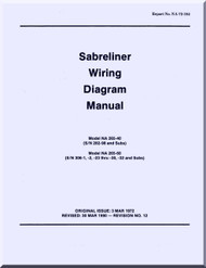 Sabreliner NA 265 -40 -60 Aircraft Wiring Diagram Manual - Report No. NA-72-184 - 1972 (