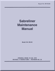 Sabreliner NA 265-65 Aircraft Maintenance Manual - Report No. SR-78-030 - 1979 