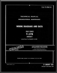 Cessna T-37 B Aircraft Organizational Maintenance  Manual - Wiring Diagrams and Data  - TO 1T-37B-2-8 , 1962